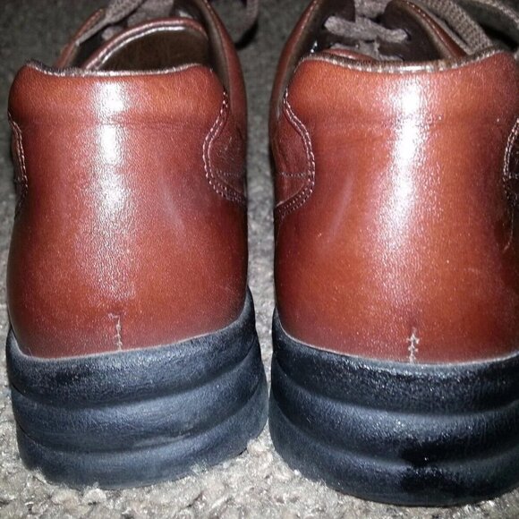 MEPHISTO-Brown Leather & Suede Walking Shoes-Sneakers-SZ 6.5-Excellent - Picture 6 of 8